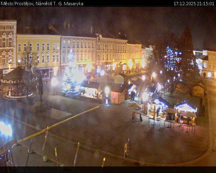Město Prostějov - Náměstí T. G. Masaryka - 17.12.2025 v 21:15