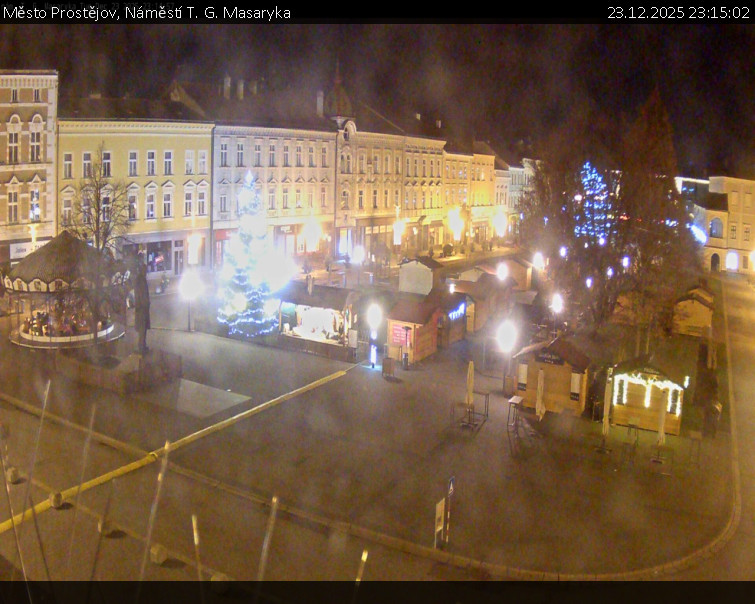 Město Prostějov - Náměstí T. G. Masaryka - 23.12.2025 v 23:15