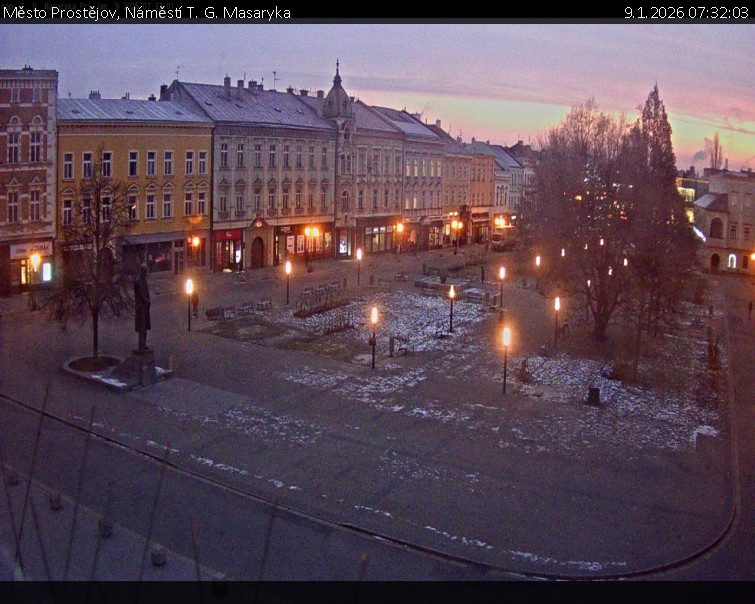 Město Prostějov - Náměstí T. G. Masaryka - 9.1.2026 v 07:32