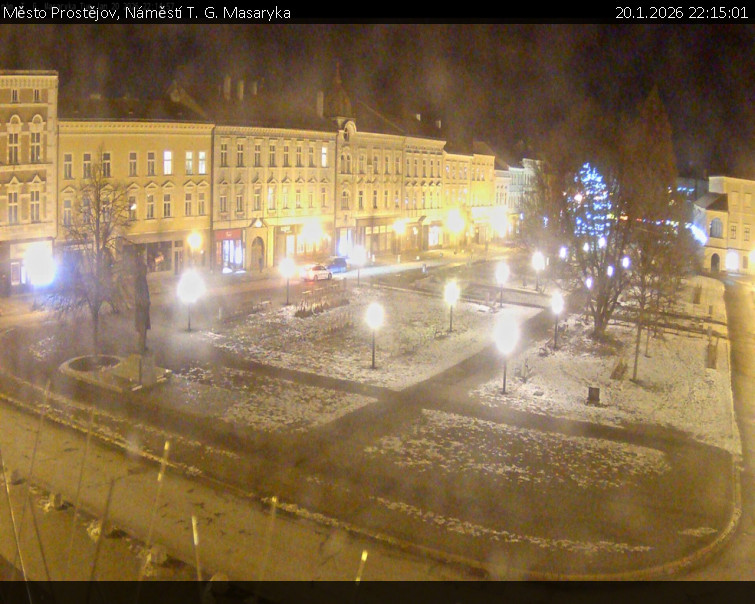 Město Prostějov - Náměstí T. G. Masaryka - 20.1.2026 v 22:15