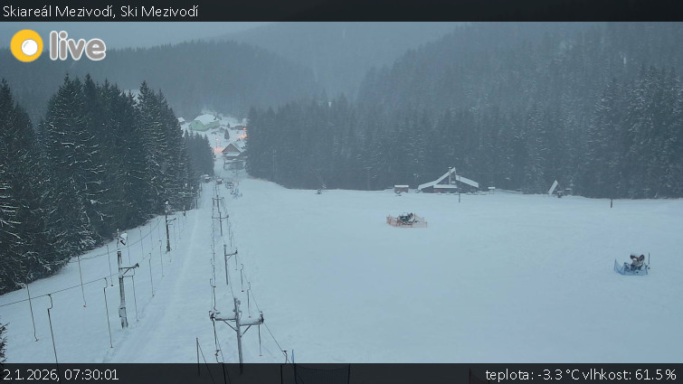Skiareál Mezivodí - Ski Mezivodí  - 2.1.2026 v 07:30