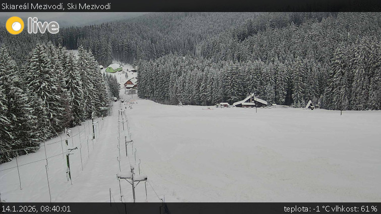 Skiareál Mezivodí - Ski Mezivodí  - 14.1.2026 v 08:40