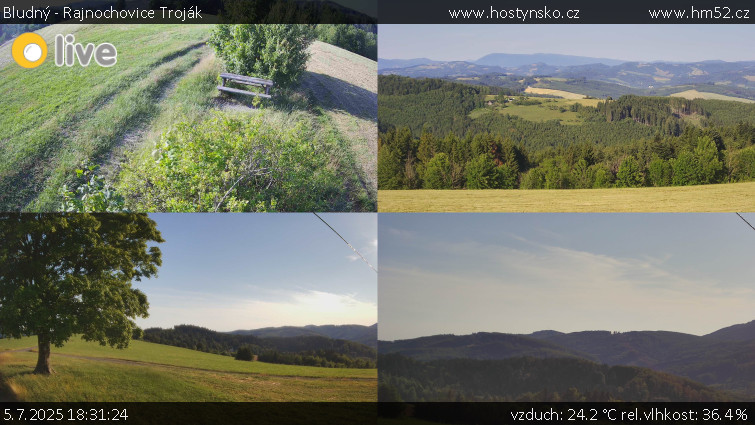 Bludný - Rajnochovice Troják - Sdružený snímek Bludný - 5.7.2025 v 18:31 Bludný - Rajnochovice Troják - Sdružený snímek Bludný - 5.7.2025 v 18:31