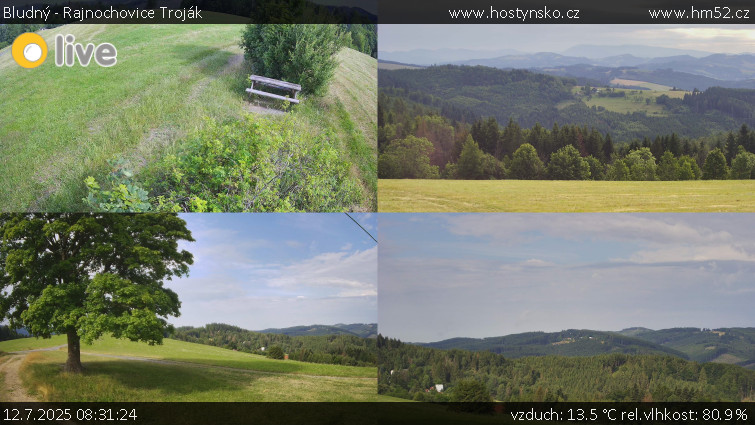 Bludný - Rajnochovice Troják - Sdružený snímek Bludný - 12.7.2025 v 08:31