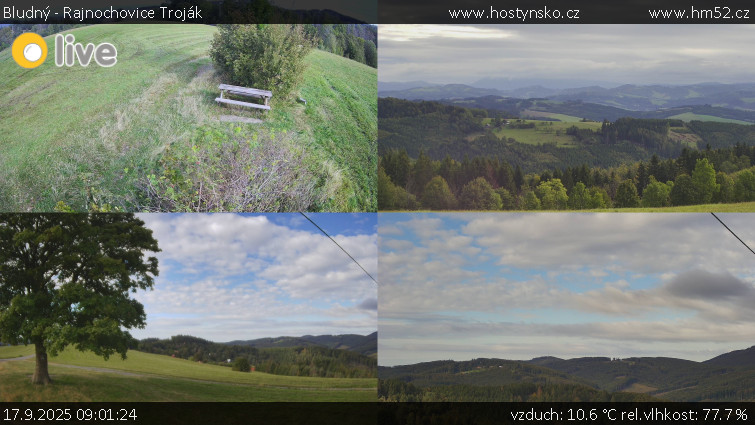 Bludný - Rajnochovice Troják - Sdružený snímek Bludný - 17.9.2025 v 09:01