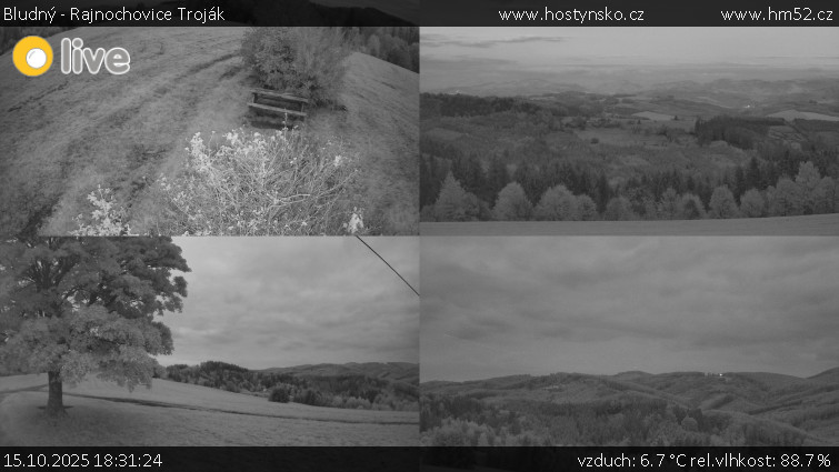 Bludný - Rajnochovice Troják - Sdružený snímek Bludný - 15.10.2025 v 18:31 Bludný - Rajnochovice Troják - Sdružený snímek Bludný - 15.10.2025 v 18:31