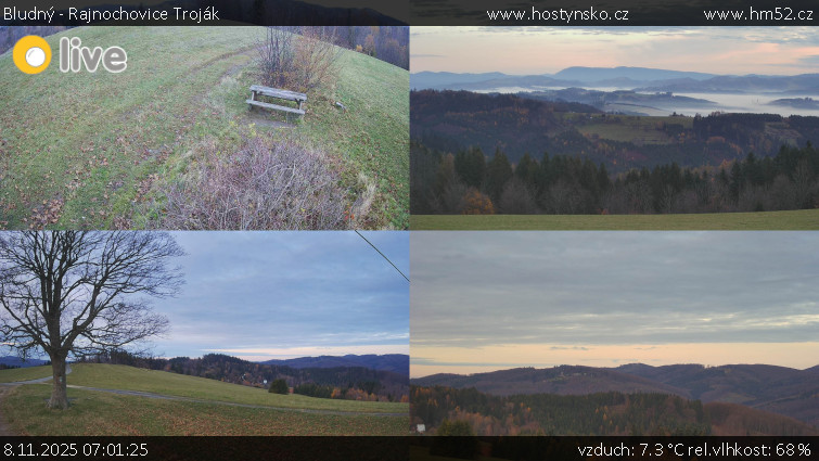 Bludný - Rajnochovice Troják - Sdružený snímek Bludný - 8.11.2025 v 07:01