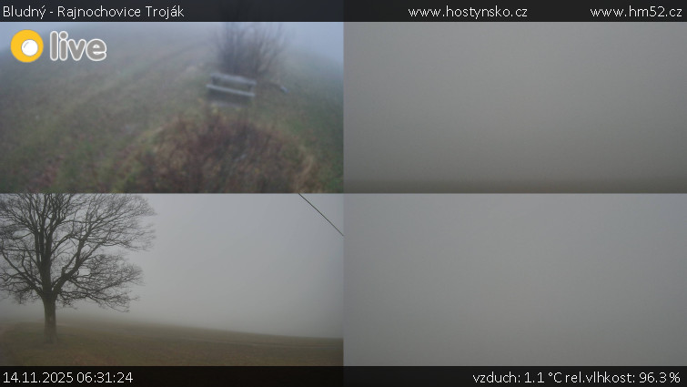 Bludný - Rajnochovice Troják - Sdružený snímek Bludný - 14.11.2025 v 06:31
