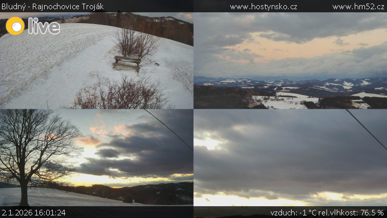 Bludný - Rajnochovice Troják - Sdružený snímek Bludný - 2.1.2026 v 16:01