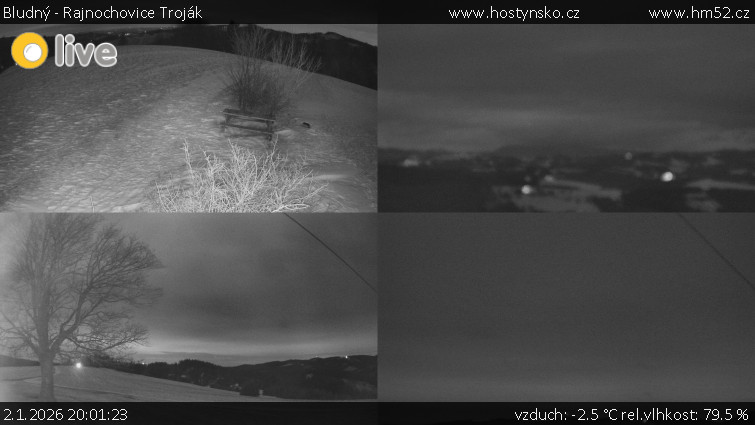 Bludný - Rajnochovice Troják - Sdružený snímek Bludný - 2.1.2026 v 20:01