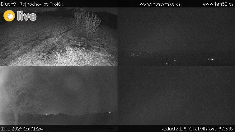 Bludný - Rajnochovice Troják - Sdružený snímek Bludný - 17.1.2026 v 19:01