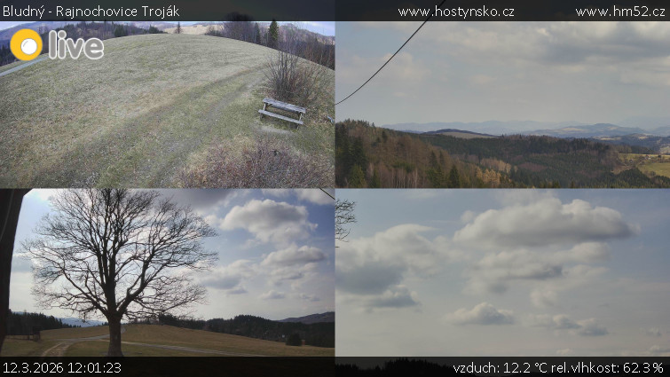 Bludný - Rajnochovice Troják - Sdružený snímek Bludný - 12.3.2026 v 12:01