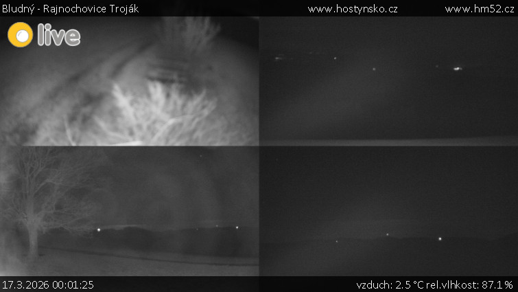 Bludný - Rajnochovice Troják - Sdružený snímek Bludný - 17.3.2026 v 00:01