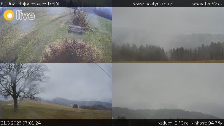 Bludný - Rajnochovice Troják - Sdružený snímek Bludný - 21.3.2026 v 07:01