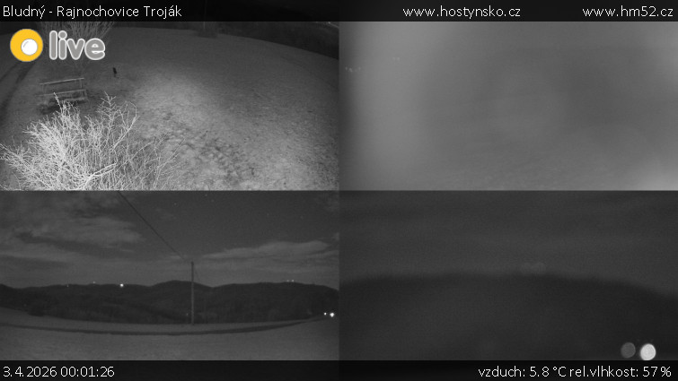 Bludný - Rajnochovice Troják - Sdružený snímek Bludný - 3.4.2026 v 00:01
