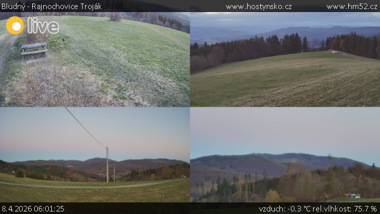 Bludný - Rajnochovice Troják - Sdružený snímek Bludný - 8.4.2026 v 06:01