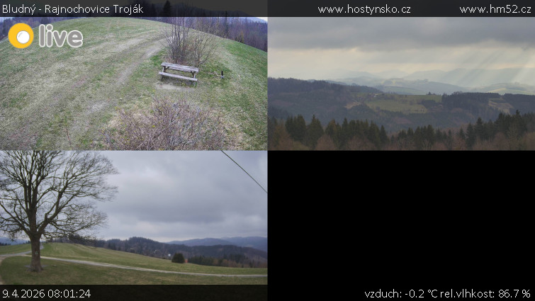 Bludný - Rajnochovice Troják - Sdružený snímek Bludný - 9.4.2026 v 08:01