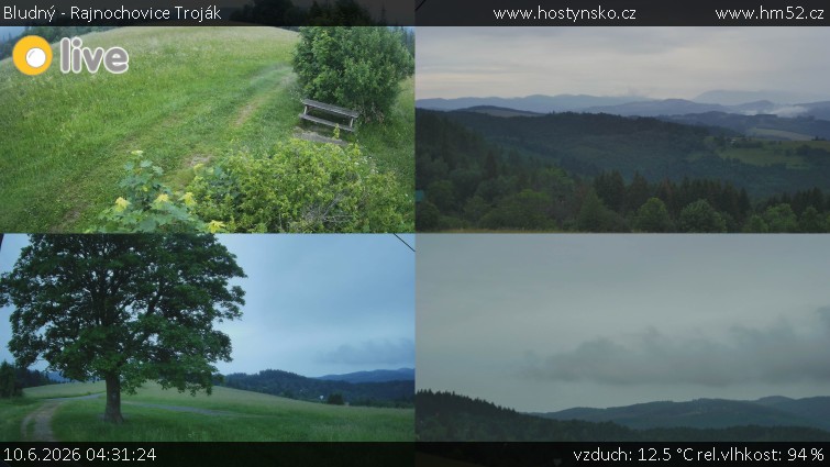 Bludný - Rajnochovice Troják - Sdružený snímek Bludný - 10.6.2026 v 04:31