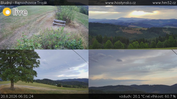 Bludný - Rajnochovice Troják - Sdružený snímek Bludný - 20.8.2026 v 06:31