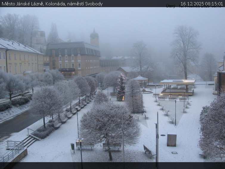 Město Jánské Lázně - Kolonáda, náměstí Svobody - 16.12.2025 v 08:15