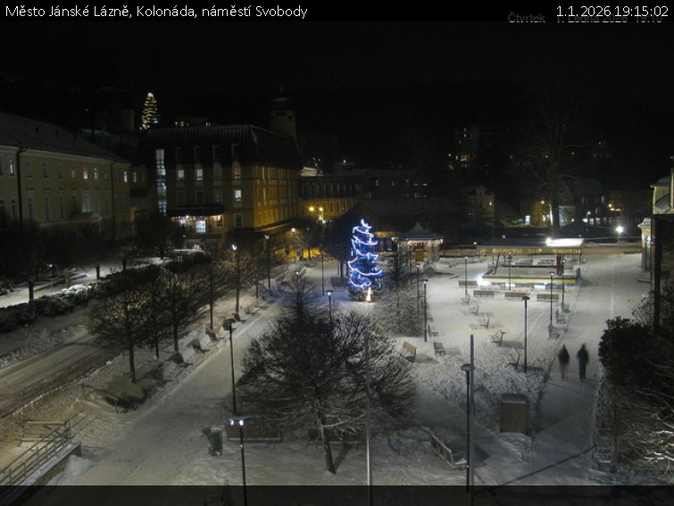 Město Jánské Lázně - Kolonáda, náměstí Svobody - 1.1.2026 v 19:15