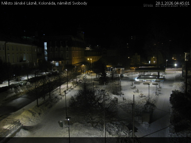 Město Jánské Lázně - Kolonáda, náměstí Svobody - 28.1.2026 v 04:45