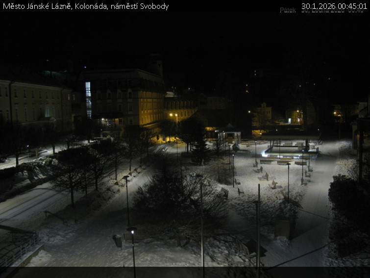 Město Jánské Lázně - Kolonáda, náměstí Svobody - 30.1.2026 v 00:45