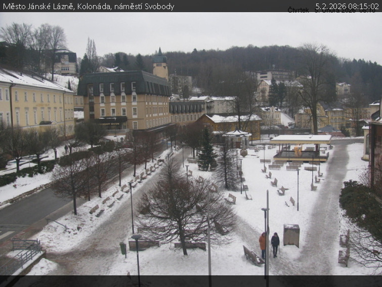 Město Jánské Lázně - Kolonáda, náměstí Svobody - 5.2.2026 v 08:15
