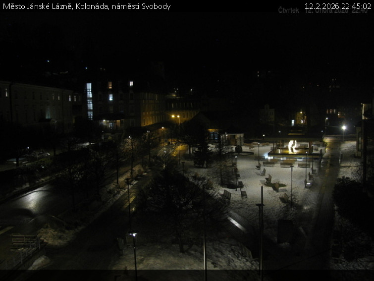 Město Jánské Lázně - Kolonáda, náměstí Svobody - 12.2.2026 v 22:45