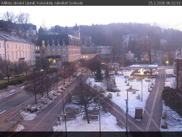 Město Jánské Lázně - Kolonáda, náměstí Svobody - 25.2.2026 v 06:32