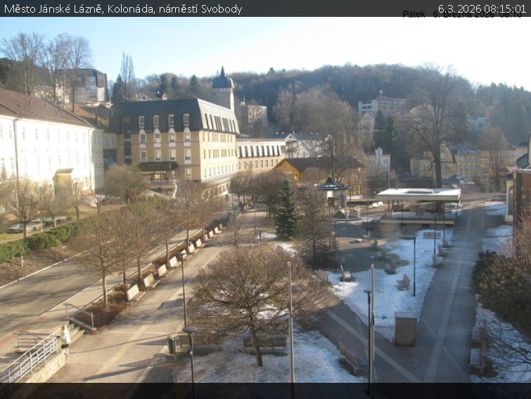Město Jánské Lázně - Kolonáda, náměstí Svobody - 6.3.2026 v 08:15