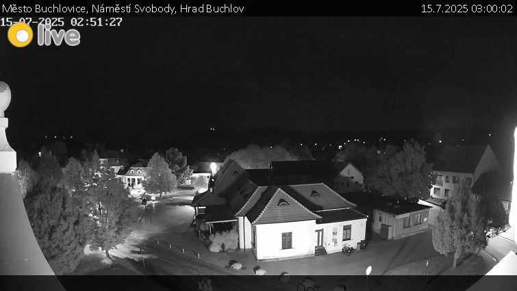 Město Buchlovice - Náměstí Svobody, Hrad Buchlov - 15.7.2025 v 03:00 Město Buchlovice - Náměstí Svobody, Hrad Buchlov - 15.7.2025 v 03:00