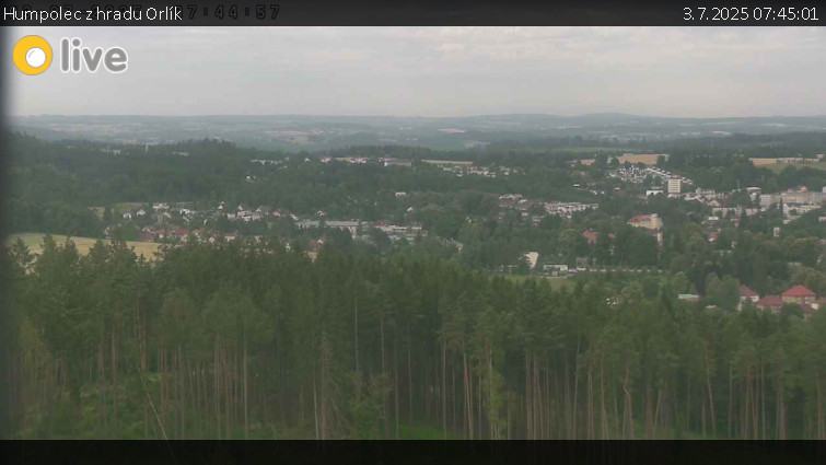 Město Humpolec - Humpolec z hradu Orlík - 3.7.2025 v 07:45