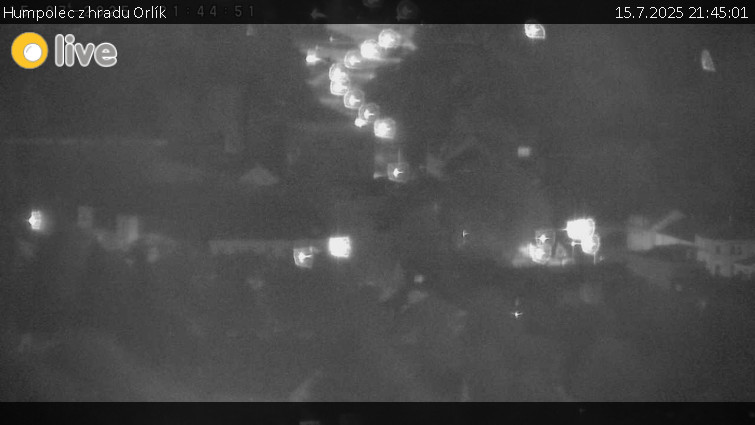 Město Humpolec - Humpolec z hradu Orlík - 15.7.2025 v 21:45 Město Humpolec - Humpolec z hradu Orlík - 15.7.2025 v 21:45