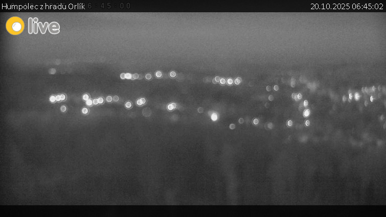 Město Humpolec - Humpolec z hradu Orlík - 20.10.2025 v 06:45 Město Humpolec - Humpolec z hradu Orlík - 20.10.2025 v 06:45