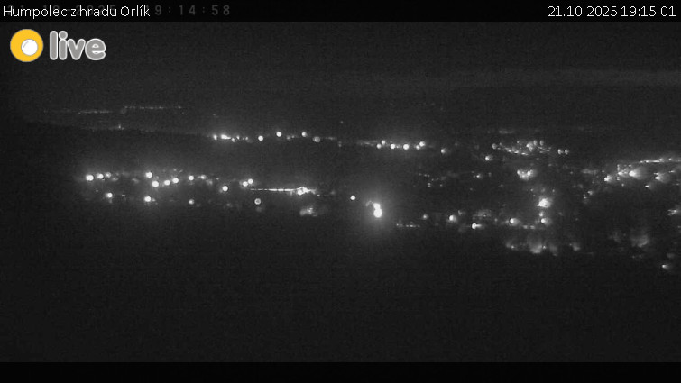 Město Humpolec - Humpolec z hradu Orlík - 21.10.2025 v 19:15 Město Humpolec - Humpolec z hradu Orlík - 21.10.2025 v 19:15