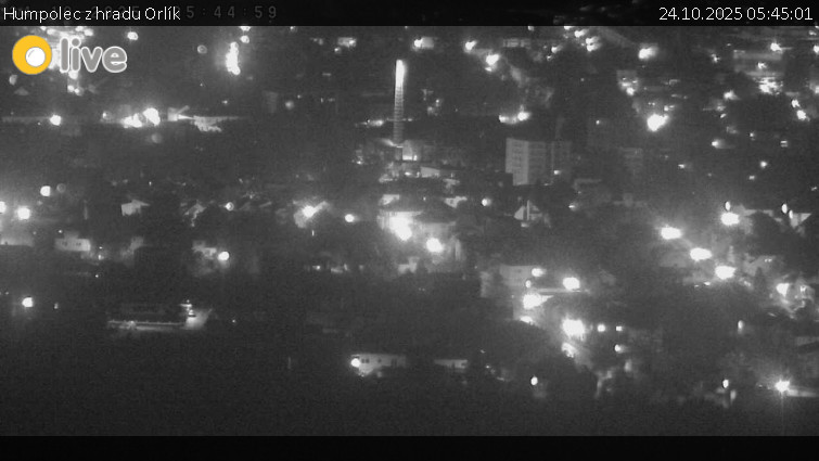 Město Humpolec - Humpolec z hradu Orlík - 24.10.2025 v 05:45 Město Humpolec - Humpolec z hradu Orlík - 24.10.2025 v 05:45