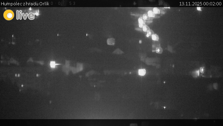 Město Humpolec - Humpolec z hradu Orlík - 13.11.2025 v 00:02
