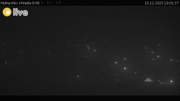 Město Humpolec - Humpolec z hradu Orlík - 15.12.2025 v 19:01