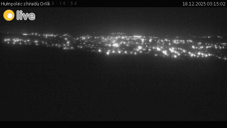Město Humpolec - Humpolec z hradu Orlík - 18.12.2025 v 03:15