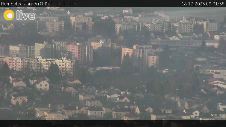 Město Humpolec - Humpolec z hradu Orlík - 18.12.2025 v 09:01