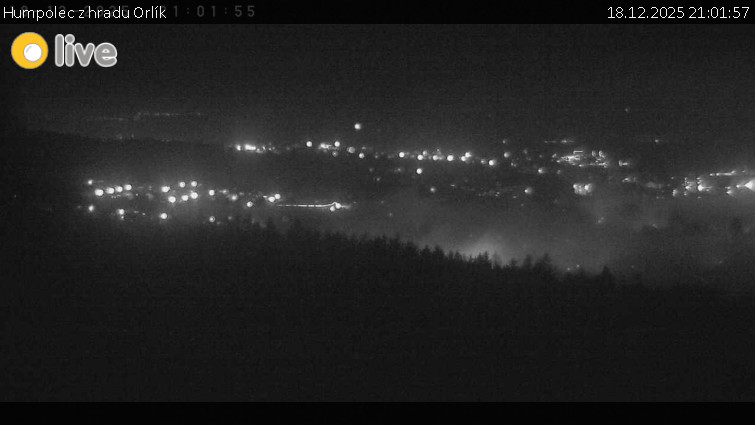 Město Humpolec - Humpolec z hradu Orlík - 18.12.2025 v 21:01