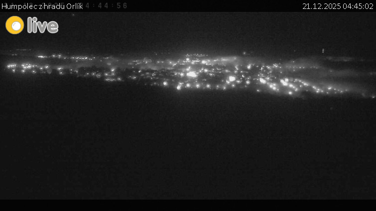 Město Humpolec - Humpolec z hradu Orlík - 21.12.2025 v 04:45