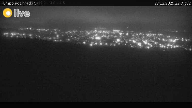 Město Humpolec - Humpolec z hradu Orlík - 23.12.2025 v 22:30