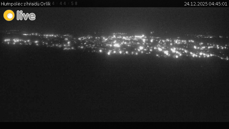 Město Humpolec - Humpolec z hradu Orlík - 24.12.2025 v 04:45