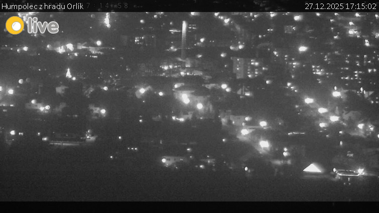 Město Humpolec - Humpolec z hradu Orlík - 27.12.2025 v 17:15