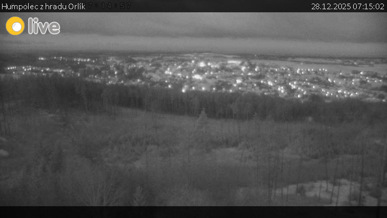 Město Humpolec - Humpolec z hradu Orlík - 28.12.2025 v 07:15