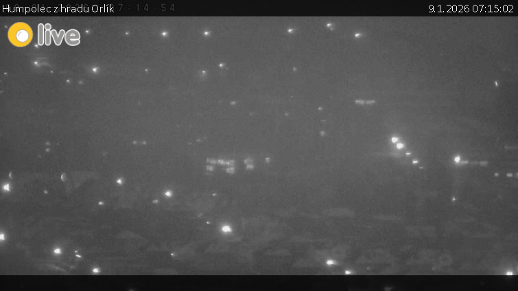 Město Humpolec - Humpolec z hradu Orlík - 9.1.2026 v 07:15