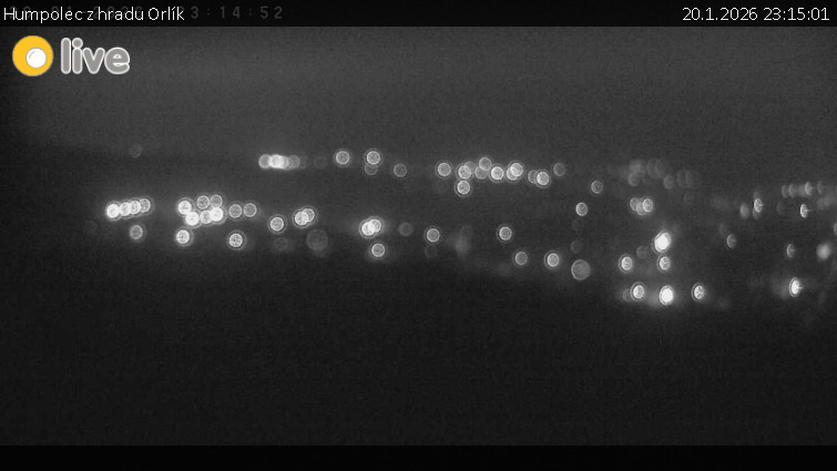 Město Humpolec - Humpolec z hradu Orlík - 20.1.2026 v 23:15