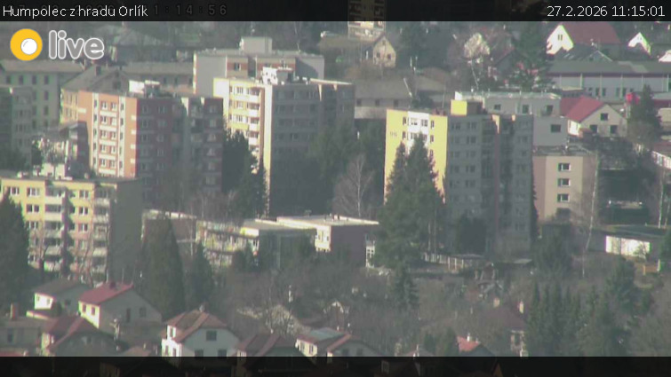 Město Humpolec - Humpolec z hradu Orlík - 27.2.2026 v 11:15